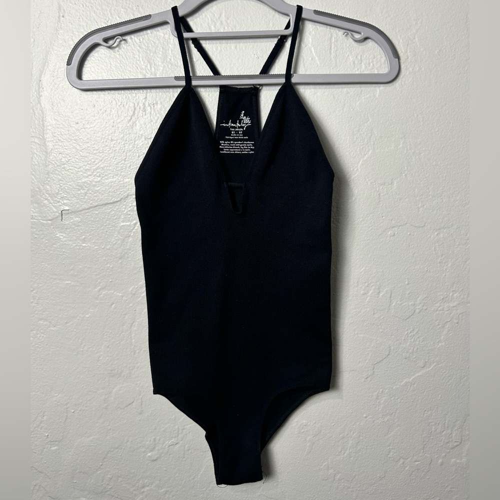 Free People Intimately Women's Thin Strap Sleeveless Body Suit Black